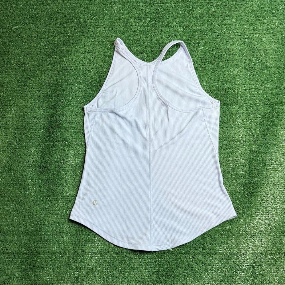 Lululemon Base Pace Ribbed Sleeveless Light Purple Running Yoga Tank Top Size 6